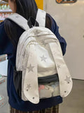 KYLETHOMASW  -  Rabbit Ears Star Ita Bag Transparent Mochila Student Mochilas Mujer Teenage Girls Bolsas High Capaci Bags for Woman Backpack