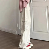 KYLETHOMASW  -  American Vintage Jeans Women Streetwear Casual High Waist Denim Pants New Spring Fashion High Street Baggy Cargo Trousers