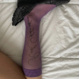 KYLETHOMASW  -  Y2k Retro Hot Girl Short Silk Socks Subculture Pattern Niche Design High Street Ins Ankle Socks New Summer Skirts Calf Socks
