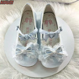 KYLETHOMASW  -  Trend Bow Mary Jane Women Shoes Elegant Temperament Soft Sole Lace Lolita High Heels Beautiful Princess Shoes for Women Tacones