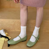KYLETHOMASW  -  New Summer Spring Fashion Buckle Strap Women Mary Janes Flats Shoes Casual Female Round Toe Soft Dress Ladies Flat With  Shoes