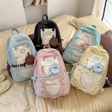 KYLETHOMASW  -  Sweet Love Heart Mochilas Mujer Simple Lightweighte Mochila Student Bag Korean Style Backpack Large Capacitybags for Woman