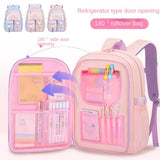 KYLETHOMASW  -  Side-Open Rabbit Children Backpack Oxford Korean Style Shoulders Bag Commute Refrigerator Style Door Opening Student School Bag