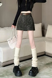 KYLTHOMASW  -  Sweet Hot Girl Leopard Print Mini Skirt Women's Autumn and Winter Sexy High Waisted A-line Short Skirt Fashion Female Clothes