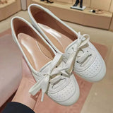 KYLETHOMASW  -  New Womens Shoes Fashion Genuine Leather Casual Shoes for Woman Exquisite Ballet Shallow Flat Shoe Designer Shoes Zapatos Mujer