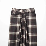 KYLETHOMASW  -  Retro Plaid Mini Skirt Women's New Design Casual Sexy High Waist Pleated Asymmetrical Midi Skirt Street Style Trendy