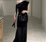KYLETHOMASW  -  Dress for Children, Summer New Style, High-end Temperament, Off Shoulder Waist Long Skirt