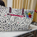 KYLETHOMASW  -  Japanese Retro Polka Dot Floral Tote Bag Women Print Large Capacity Shoulder Bag Ladies Harajuku Everyday Versatile Handbag Chic