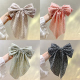 Kylethomasw New Women Fashion Hairpins Silk Ribbon Bowknot Hair Clips Girl Printed Floral Stain Headwear Barrettes Hair Accessories