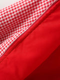KYLETHOMASW  -  European and American style winter new round neck zipper retro red plaid warm cotton jacket