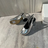 KYLETHOMASW  -  Women Split Toe Ninja Split Toes Pumps Woman Heels Mary Janes Round High Heel Shoes Buckle Strap Shallow Sandals Shoes