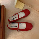 KYLETHOMASW  -  New Summer Spring Fashion Buckle Strap Women Mary Janes Flats Shoes Casual Female Round Toe Soft Dress Ladies Flat With  Shoes