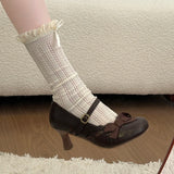 KYLETHOMASW  -  New Spring Thick Heel Women Mary Jane Shoes Fashion Butterfly-knot Buckle Strap Shoes Ladies Designer Luxury Dress Pumps