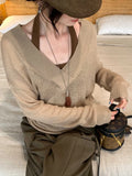 KYLETHOMASW  -  Casual Fashion Fake Two Piece Halter Long Sleeve All Match Temperament Knitted Pullovers