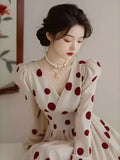KYLETHOMASW  -  Wave Dot Dress 2025 Early Autumn New Women's Wear Beautiful and Unique  women clothing  bodycon dress
