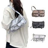 Kylethomasw Stylish Shoulder Bag for Women Trendy PU Underarm Bags Handbag with Unique Appearance