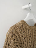KYLETHOMASW  -  Summer Hollow Out Korean Women's Short Shirts O-Neck Bohemian Short Sleeve Knitted Sexy Tops Female