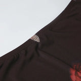 KYLETHOMASW  -  Elegant temperament rose fishtail skirt French medium long slim fit mesh elegant retro half skirt women's clothing