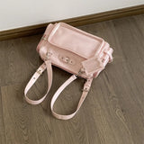 KYLETHOMASW  -  Trendy Transparent  Ita Bags All Match Kawaii Cute Solid Shoulder Handbags Fashion New Sweet Y2k Aesthetic Underarm Bag Japanese