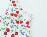 KYLETHOMASW  -  Spring and Summer New Product French Cherry Printing V-neck Lace Splicing Neck Strap Connection