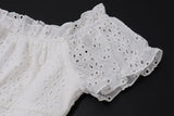 KYLETHOMASW  -  Sexy Set Women's Summer Bow Off Shoulder Short-sleeved Top A-line Short Skirt Two-piece Set Fashion Female Clothes
