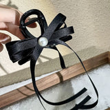Kylethomasw Fairy Bowknot Hair Clips Ribbon Women Ballet Art Streamer Clamp Hairpin Bow Shark Cawl Clips Girls Hair Accessories