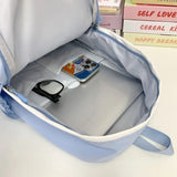 KYLETHOMASW  -  Women Students Contrast Color Patchwork Schoolbags Casual All Match Letter Printing Backpack Fashion Y2k Aesthetic Ins Backpacks