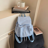 KYLETHOMASW  -  New Korean Girl Backpack Niche Design Star Drawstring Teenage Youth Schoolbag for Women Cute Sweet Lightweight Small Backpack