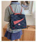 KYLETHOMASW  -  Contrast Plaid Bags for Woman Underarm Shoulder Bag Apple Pattern Bolsos mujer Tote Sac Femme Commuter Bolsas Youth Bolsa