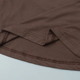 KYLETHOMASW  -  summer new style sloping shoulder off-shoulder T-shirt asymmetric pleated pure color short sleeve