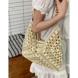 KYLETHOMASW  -  Ethnic Style Grass Woven Bag for Women 2025 New Summer Fashion Large Capacity Tote Beach Bags