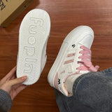 KYLETHOMASW  -  Cute Cat Paw Thick Sole White Sneakers Women Fashion Casual Platform Skate Shoes for Students