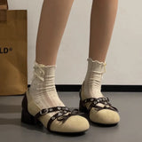 KYLETHOMASW  -  New Spring Vintage Thick Heel Women Mary Jane Shoes Concise Belt Buckle Shoes Female Elegant Party Dress Pumps