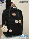 KYLETHOMASW  -  Schoolbag Female High School Students Retro Contrast College Style School Junior Students Casaul Laptop Backpack Girls