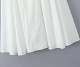 KYLETHOMASW  -  Sexy White Slash Collar Backless Midi Long Strapless Dress Women Pleated Folded Low Waist Pleated Ruched Hem Swing Party Robe