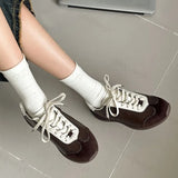 KYLETHOMASW  -  Women's Retro Design Casual Flat Casual Sports Single Shoes New Autumn Shallow Mouth Versatile Comfortable Lace Up Sneakers