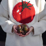 KYLETHOMASW  -  Autumn lazy style tomato pullover long sleeved knitted sweater versatile loose semi high neck niche sweater women's fashion