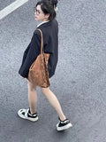 KYLETHOMASW  -  High-capacity Frosted Bandage Shoulder Bags Office Lady Vintage Simple Women Handbags Y2k Aesthetic Fashion Punk Underarm Bag