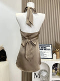 Kylethomasw New Design One-Piece Frocks Chocolate Party Robe Women Luxury Diamonds A-Line Dresses Off Shoulder Office Lady Formal Occasion