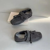 KYLETHOMASW  -  Spring Autumn Women's Vulcanize Shoes Flat Sole Lace-up Hook & Loop Sneakers Women Leisure Retro Ballet Zapatillas De Mujer