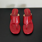 KYLETHOMASW  -  Red Footwear Fashion Round Heels Ladies Slippers Female Flip flops Elegant Women Heeled Slippers Sandals Slides Shoes Pumps