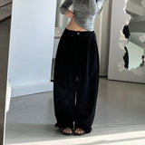 KYLETHOMASW  -  Oversized Women Grey Sweatpants Y2k America Style Retro Baggy Pants Casual Sports Streetwear Hip Hop Trousers Joggers