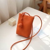 KYLETHOMASW  -  Korean Women's Casual Crossbody Bag High Quality Pu Leather Shoulder Bag Women' Commuter Crossbody Mobile Phone Bag With Pendant