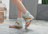KYLETHOMASW  -  Blue  Shoes Buckle Gladiator Sandals Women Summer Jeans Boots booties sandalias Size 43