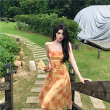 KYLETHOMASW  -  Elegant and Chic Women Fashion Floral Dress Halter Sleeveless Bodycon Slim Casual Beach Holiday Clothes Female Vestidos New Robe