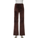 KYLETHOMASW  -  Skin tone, low waist, three-dimensional bow tie, wide leg pants, temperament, velvet drape, casual pants