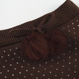 KYLETHOMASW  -  Mini Skirts Women Floral Printed Bandage Slim Stretch Autumn Winter Sexy Knitted Skirt Y2k Grunge Streetwear Ladies