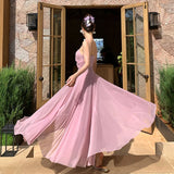 KYLETHOMASW  -  Autumn French Luxury Fashion Elegant Evening Gown Women Backless Tulle Pure White Thin Strap Long Dress Formal Occasion Clothing