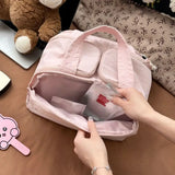KYLETHOMASW  -  Ins Multi-pouch Travel Cosmetic Bag Nylon Multifunction Makeup Pouch Bag Puffy Toiletries Organizer Travel Wash Bag Travel