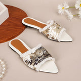 KYLETHOMASW  -  Hot-selling Flat-bottomed Women's Slippers Pointed Open-toe Printing Fringed Women's Sandals Casual Daily Outdoor Women's Shoes
